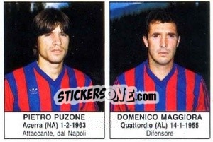 Sticker Pietro Puzone / Domenico Maggiora - Calciatori 1985-1986 n. 273 - Edis