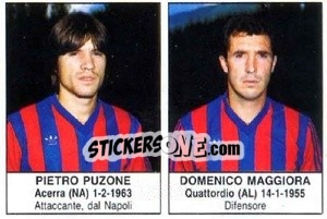 Figurina Pietro Puzone / Domenico Maggiora - Calciatori 1985-1986 - Edis