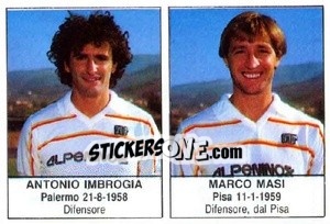 Sticker Antonio Imbrogia / Marco Masi - Calciatori 1985-1986 - Edis