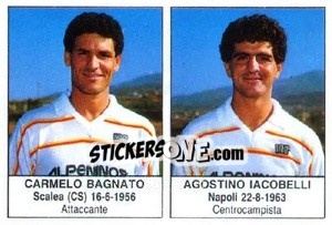 Sticker Carmelo Bagnato / Agostino Iacobelli - Calciatori 1985-1986 - Edis