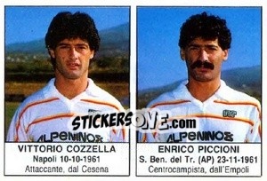 Cromo Vittorio Cozzella / Enrico Piccioni - Calciatori 1985-1986 - Edis