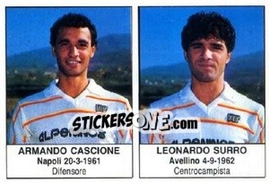 Figurina Armando Cascione / Leonardo Surro - Calciatori 1985-1986 - Edis