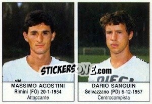 Sticker Massimo Agostini / Dario Sanguin - Calciatori 1985-1986 n. 284 - Edis