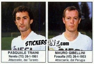 Sticker Pasquale Traini / Mauro Gibellini - Calciatori 1985-1986 n. 286 - Edis