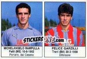 Cromo Michelangelo Rampulla / Felice Garzilli - Calciatori 1985-1986 - Edis