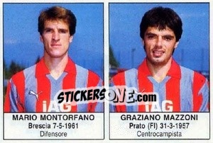 Sticker Mario Montorfano / Graziano Mazzoni - Calciatori 1985-1986 n. 290 - Edis