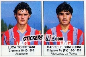 Cromo Luca Torresani / Gabriele Bongiorni - Calciatori 1985-1986 - Edis