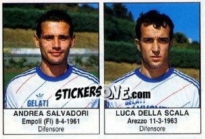 Sticker Andrea Salvadori / Luca Della Scala - Calciatori 1985-1986 n. 296 - Edis