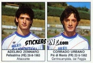 Figurina Adelino Zennaro / Corrado Urbano - Calciatori 1985-1986 - Edis