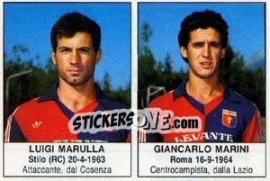 Figurina Luigi Marulla / Giancarlo Marini - Calciatori 1985-1986 - Edis