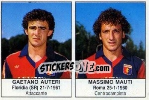 Sticker Gaetano Auteri / Massimo Mauti - Calciatori 1985-1986 - Edis
