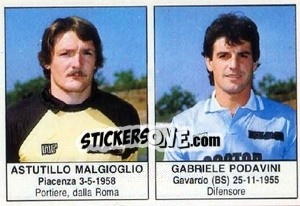 Sticker Astutillo Malgioglio / Gabriele Podavini - Calciatori 1985-1986 - Edis