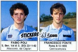 Sticker Fabio Poli / Francesco Fonte - Calciatori 1985-1986 n. 312 - Edis