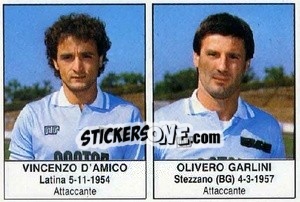 Sticker Vincenzo D'Amico / Olivero Garlini - Calciatori 1985-1986 - Edis