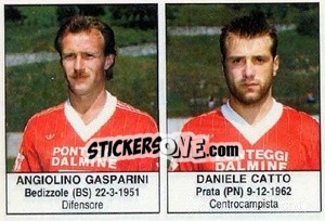 Cromo Angiolino Gasparini / Daniele Catto - Calciatori 1985-1986 - Edis