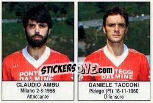 Sticker Claudio Ambu / Daniele Tacconi - Calciatori 1985-1986 - Edis