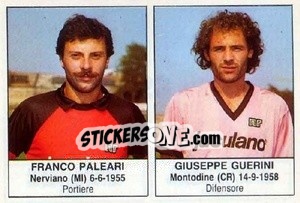 Sticker Franco Paleari / Giuseppe Guerini - Calciatori 1985-1986 n. 323 - Edis
