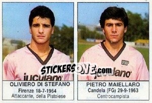 Cromo Oliviero Di Stefano / Pietro Maiellaro - Calciatori 1985-1986 - Edis