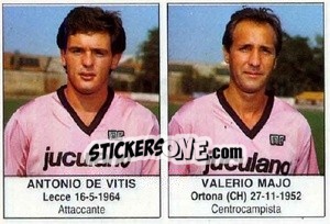 Sticker Antonio De Vitis / Valerio Majo - Calciatori 1985-1986 n. 328 - Edis