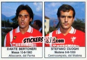 Sticker Dante Bertoneri / Stefano Cuoghi - Calciatori 1985-1986 n. 333 - Edis