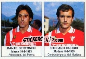 Sticker Dante Bertoneri / Stefano Cuoghi - Calciatori 1985-1986 - Edis