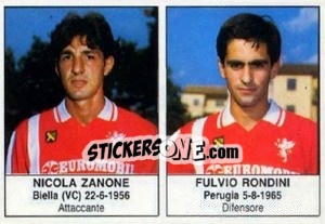 Sticker Nicola Zanone / Fulvio Rondini - Calciatori 1985-1986 - Edis