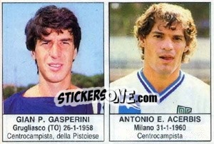Figurina Gian P. Gasperini / Antonio E. Acerbis - Calciatori 1985-1986 - Edis