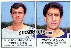 Figurina Stefano Rebonato / Mauro Di Cicco - Calciatori 1985-1986 - Edis