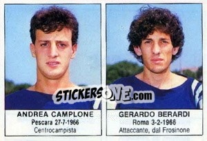 Sticker Andrea Camplone / Gerardo Berardi - Calciatori 1985-1986 n. 343 - Edis