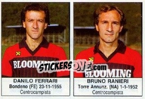 Sticker Danilo Ferrari / Bruno Ranieri - Calciatori 1985-1986 n. 345 - Edis