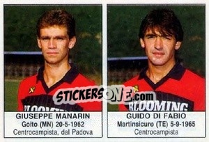 Sticker Giuseppe Manarin / Guido Di Fabio - Calciatori 1985-1986 - Edis