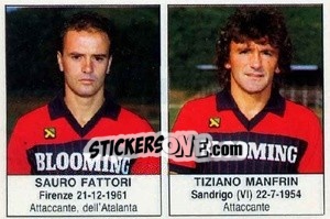 Sticker Sauro Fattori / Tiziano Manfrin - Calciatori 1985-1986 n. 348 - Edis