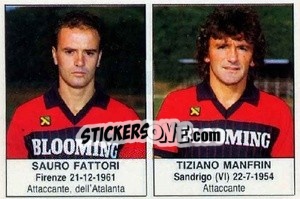 Figurina Sauro Fattori / Tiziano Manfrin - Calciatori 1985-1986 - Edis