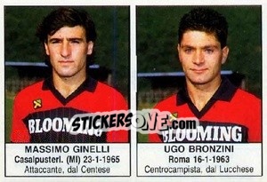 Sticker Massimo Ginelli / Ugo Bronzini - Calciatori 1985-1986 n. 349 - Edis