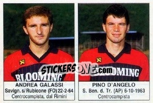 Sticker Andrea Galassi / Pino D'Angelo - Calciatori 1985-1986 - Edis