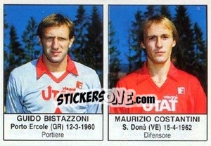 Sticker Guido Bistazzoni / Maurizio Costantini - Calciatori 1985-1986 n. 351 - Edis