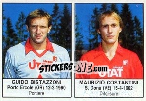 Sticker Guido Bistazzoni / Maurizio Costantini - Calciatori 1985-1986 - Edis