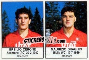 Sticker Ersilio Cerone / Maurizio Braghin - Calciatori 1985-1986 n. 353 - Edis