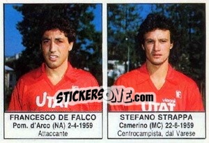 Sticker Francesco De Falco / Stefano Strappa - Calciatori 1985-1986 n. 354 - Edis