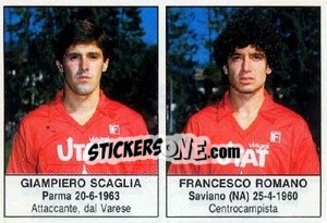 Cromo Giampiero Scaglia / Francesco Romano - Calciatori 1985-1986 - Edis