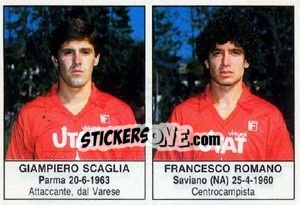 Sticker Giampiero Scaglia / Francesco Romano - Calciatori 1985-1986 n. 355 - Edis