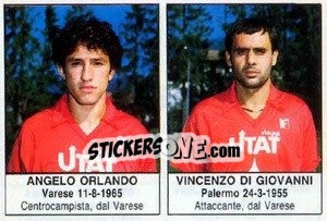 Sticker Angelo Orlando / Vincenzo Di Giovanni - Calciatori 1985-1986 - Edis