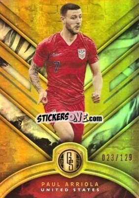 Sticker Paul Arriola - Gold Standard Soccer 2019-2020 n. 28 - Panini