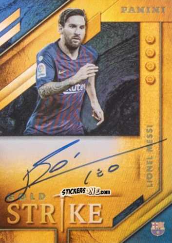 Sticker Lionel Messi - Gold Standard Soccer 2019-2020 n. GS-LM - Panini