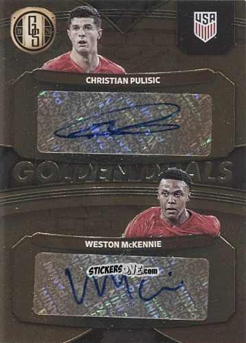 Cromo Christian Pulisic / Weston McKennie - Gold Standard Soccer 2019-2020 n. GD-PM - Panini