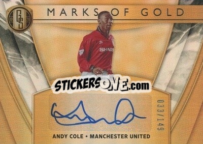Sticker Andy Cole - Gold Standard Soccer 2019-2020 n. MG-AC - Panini