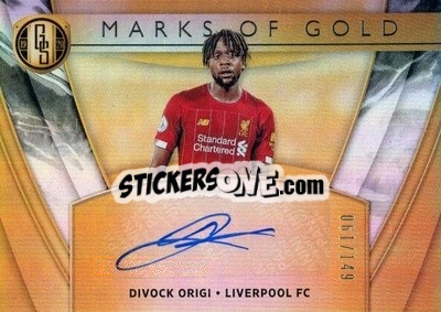 Cromo Divock Origi - Gold Standard Soccer 2019-2020 - Panini