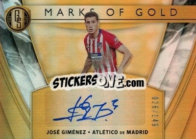 Sticker Jose Gimenez - Gold Standard Soccer 2019-2020 n. MG-JG - Panini