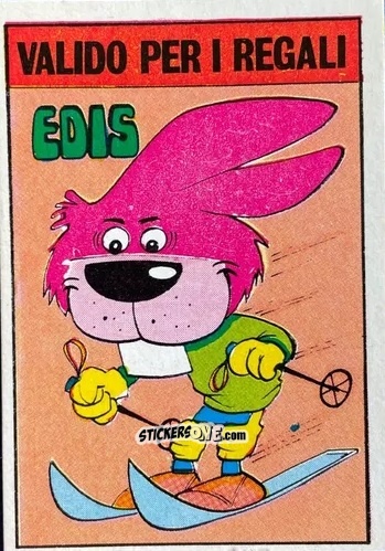 Sticker Coniglio (Sci Alpino) - Calciatori 1979-1980 n. D5 - Edis
