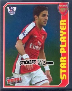 Figurina Cesc Fabregas (Star Player) - Premier League Inglese 2008-2009 - Topps